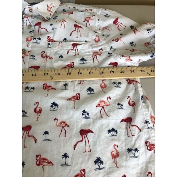 Lee Regular Fit Flamingo Palm Tree Button Down size M - Picture 7 of 10